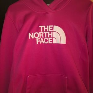 Pink north face hoodie